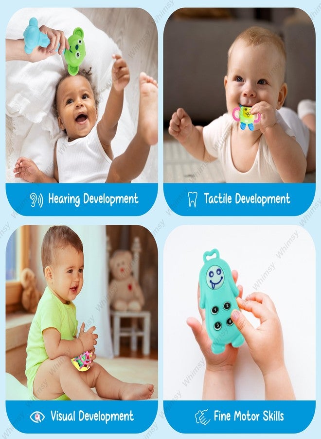 ويمسي مجموعة خشخيشات ويمسي بيبي كيندر للأطفال من عمر 0 إلى 6 أشهر، غير سامة، خالية تمامًا من مادة BPA، خشخيشات للأطفال الرضع للإمساك بها وتدويرها وهزها، خشخيشات ملونة مكونة من 8 قطع، لعبة حسية تعليمية مبكرة - Image 5